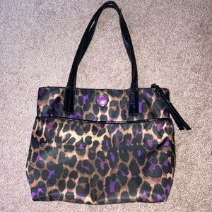 Coach Ocelot Purple Brown Satchel